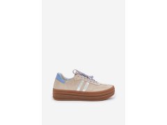 Zazoo n1068s4 dámské semišové sneakersy na platformě béžové 8