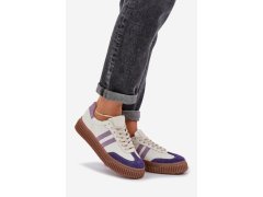 Zazoo n1068 kožené nízké sneakersy dámské na platformě Bílé 1