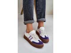 Zazoo n1068 kožené nízké sneakersy dámské na platformě Bílé 5