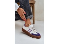 Zazoo n1068 kožené nízké sneakersy dámské na platformě Bílé 8