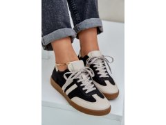 Zazoo n1068 kožené nízké tenisky dámské Černé 6