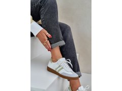 Zazoo n1068 kožené nízké tenisky dámské Bílé 6