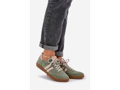 Zelené nízké dámské sneakersy zamšové Zazoo 2