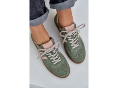 Zelené nízké dámské sneakersy zamšové Zazoo 3