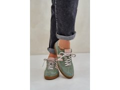 Zelené nízké dámské sneakersy zamšové Zazoo 6