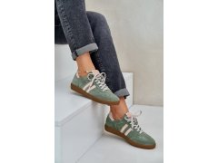Zelené nízké dámské sneakersy zamšové Zazoo 7