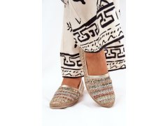 Elegantní kožené espadrilky s pletením multikolor zazoo 10178 1