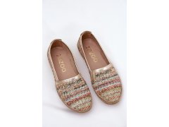 Elegantní kožené espadrilky s pletením multikolor zazoo 10178 4