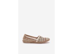 Elegantní kožené espadrilky s pletením multikolor zazoo 10178 5