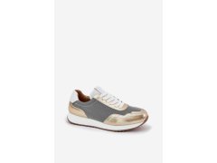 Kožené sportovní boty sneakers dámské d&a lr51-847 Zlaté 3