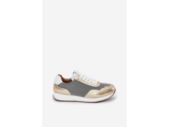 Kožené sportovní boty sneakers dámské d&a lr51-847 Zlaté 7