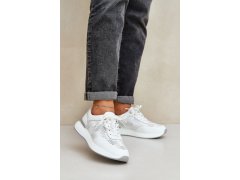 Kožené sportovní boty dámské sneakers s.barski lr51-551 Bílé 1