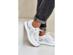 Kožené sportovní boty dámské sneakers s.barski lr51-551 Bílé 4