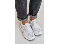 Kožené sportovní boty dámské sneakers s.barski lr51-551 Bílé 8