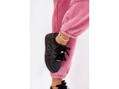 Ekokožené sneakersy na platformě černé Penolle 4