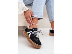 Dámské sneakersy na platformě s&nbsp;ozdobami černé Vinness 4