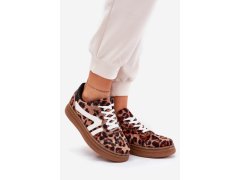 Dámské tenisky na platformě leopardí hnědé Totter 1