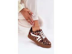 Dámské tenisky na platformě leopardí hnědé Totter 5
