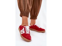 Sneakersy sportovní boty semišové červené vinceza 79517 1