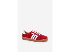 Sneakersy sportovní boty semišové červené vinceza 79517 3