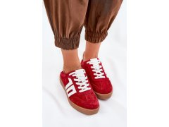 Sneakersy sportovní boty semišové červené vinceza 79517 4