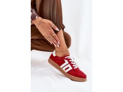 Sneakersy sportovní boty semišové červené vinceza 79517 5