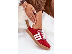 Sneakersy sportovní boty semišové červené vinceza 79517 6