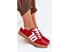 Sneakersy sportovní boty semišové červené vinceza 79517 8
