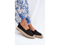 Dámské espadrilky na platformě vinceza 17392 Černé 5