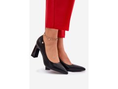 Elegantní lodičky na slupek vinceza 62221 Černé 1