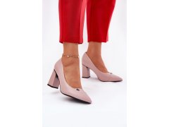 Elegantní lodičky na podpatku vinceza 62224 Růžové 1