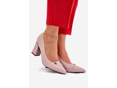 Elegantní lodičky na podpatku vinceza 62224 Růžové 2