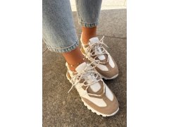 Kožené polobotky sneakers dámské artiker 56c1738 Bežovo-Zlaté 1