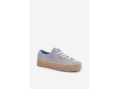 Dámské tenisky na platformě s pletením lee cooper lcw-25-02-3284 světle Béžové 7