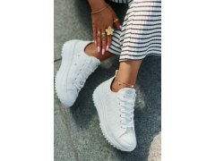 Dámské tenisky s&nbsp;vyšíváním na platformě lee cooper lcw-25-31-3465l Bílé 6