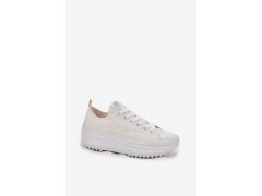 Dámské tenisky s&nbsp;vyšíváním na platformě lee cooper lcw-25-31-3465l Bílé 8