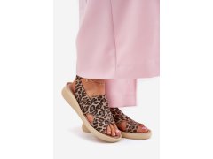Zazoo 40392 kožené sandály dámské leopardí Hnědé 2