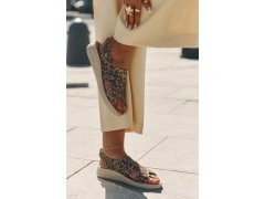 Zazoo 40392 kožené sandály dámské leopardí Hnědé 3