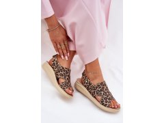 Zazoo 40392 kožené sandály dámské leopardí Hnědé 8