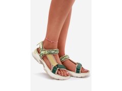 Dámské sandály na suchý zip d.franklin dfsh406003 Zelené 3