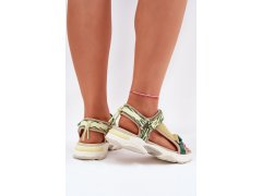 Dámské sandály na suchý zip d.franklin dfsh406003 Zelené 7