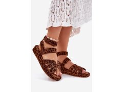 Dámské sandály se suchým zipem leopard Uvissa 1