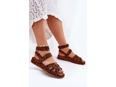Dámské sandály se suchým zipem leopard Uvissa 5