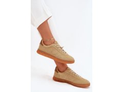 Dámské semišové sneakers big star rr274849 hi-poly system Béžové 6