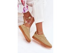 Dámské semišové sneakers big star rr274849 hi-poly system Béžové 8