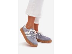 Semišové dámské sneakersy na platformě modré Marisae 2
