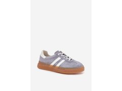 Semišové dámské sneakersy na platformě modré Marisae 4