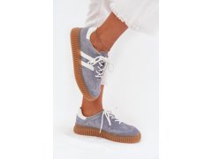 Semišové dámské sneakersy na platformě modré Marisae 6