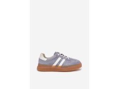 Semišové dámské sneakersy na platformě modré Marisae 8