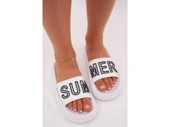 Dámské pantofle na silné podešvi summer bílé vinceza 76051 5